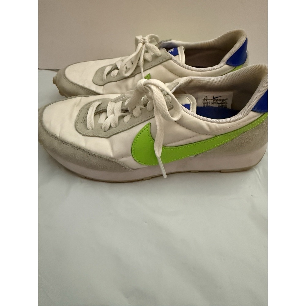 Nike Daybreak White Gray Blue Green Electric Green Leather Sneakers DJ2747-100